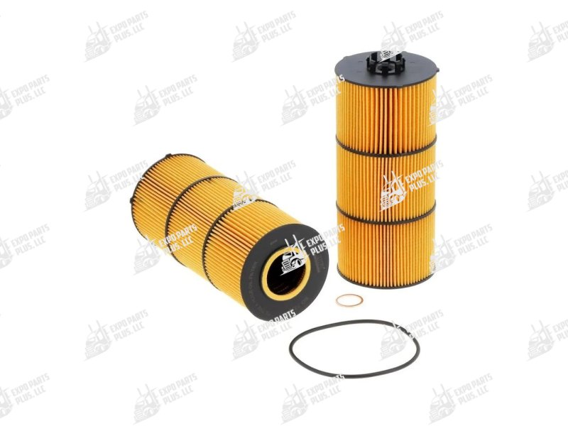 Hengst Oil Filter - Cartridge Type W/ O-ring Kit - Detroit Diesel - A4731800109, A4731800909, Lf17511, P551005, P7505, Lp5090a